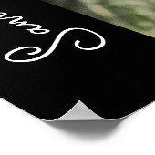 Moderne Arch Foto Graduation Party Black Poster (Ecke)
