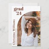 Moderne Arch Foto High School Graduation Party Einladung (Vorderseite)