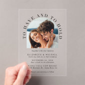 Moderne Arch Foto Hochzeit Acryleinladungen (Insitu (Handheld))