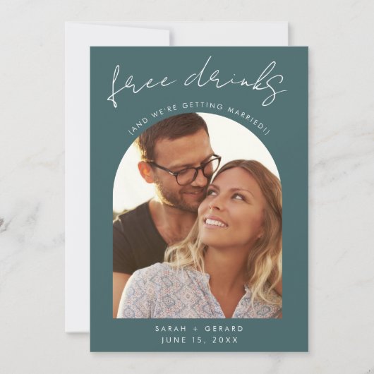 Moderne Arch Foto Hochzeit Save The Date (Vorderseite)