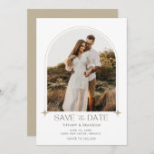 Moderne Arch Foto Hochzeit Save The Date (Vorne/Hinten)