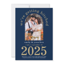 Moderne Arch Foto Navy Gold Hochzeit retten das Da