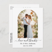 Moderne Arch Foto Rahmen Hochzeit Liebe und Dank Postkarte (Vorne/Hinten)