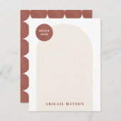 Moderne Arch Frame Stationäre Note Card - Rot (Vorne/Hinten)