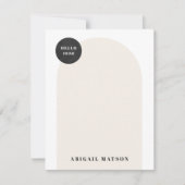Moderne Arch Frame Stationäre Note Card - Schwarz (Vorderseite)