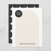 Moderne Arch Frame Stationäre Note Card - Schwarz (Vorne/Hinten)