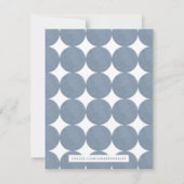 Moderne Arch Frame Stationery Note Card - Blau (Rückseite)