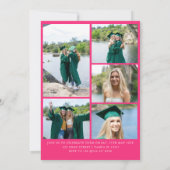 Moderne Arch Graduates Double Graduation Party Einladung (Rückseite)