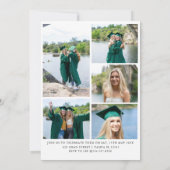 Moderne Arch Graduates Double Graduation Party Einladung (Rückseite)