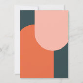 Moderne Arch Groovy Retro Hochzeit Einladung (Rückseite)