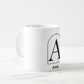 Moderne Arch Initialen Kaffeetasse (Vorderseite Links)