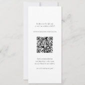 Moderne arch kühne Typografie QR Code Long Wedding Einladung (Rückseite)