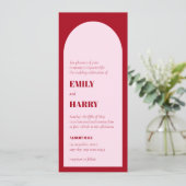 Moderne arch kühne Typografie QR Code Long Wedding Einladung (Stehend Vorderseite)