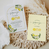 Moderne Arch Lemons unser Hauptpresse 1. Geburtsta Einladung