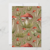 Moderne Arch Little Mushroom Babydusche Einladung (Rückseite)