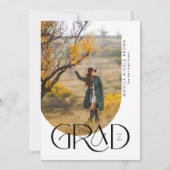 Moderne Arch Minimalistisch Foto Graduation Party Einladung (Vorderseite)