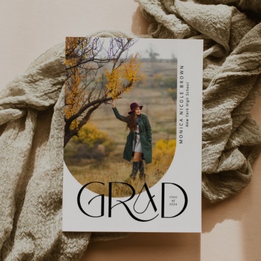 Moderne Arch Minimalistisch Foto Graduation Party Einladung