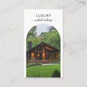 Moderne Arch QR-Code Ferienvermietung Gästehaus Visitenkarte (Vorderseite)