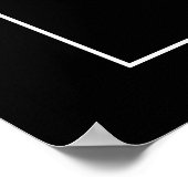 Moderne Arch Retro Minimalistisches Script Black W Poster (Ecke)