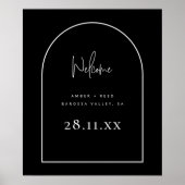 Moderne Arch Retro Minimalistisches Script Black W Poster (Vorne)