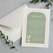 Moderne Arch Sage Green Wedding Begleitkarte