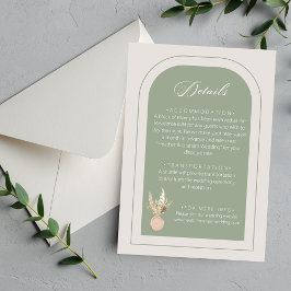 Moderne Arch Sage Green Wedding Begleitkarte