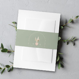 Moderne Arch Sage Green Wedding Einladungsbanderole
