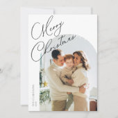 Moderne Arch Schrift Frohe Weihnachten (Vorderseite)