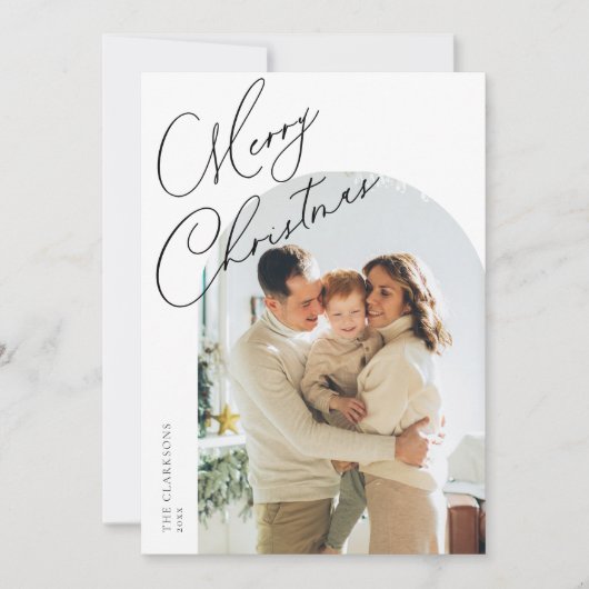 Moderne Arch Schrift Frohe Weihnachten (Vorderseite)