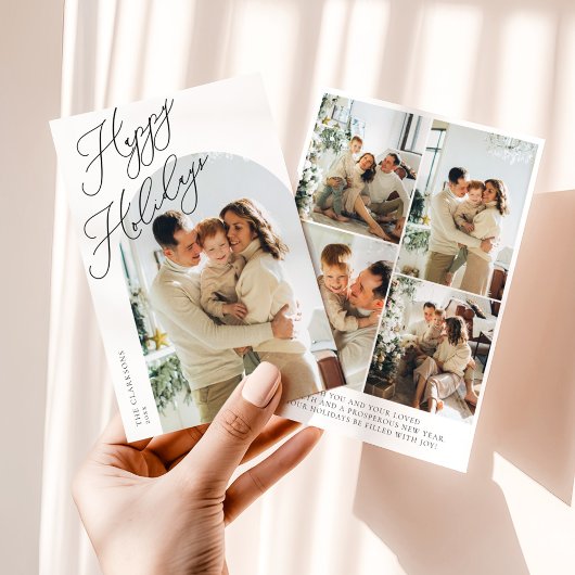 Moderne Arch Script Feiertage Feiertagskarte