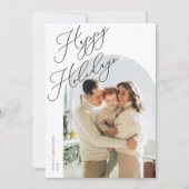 Moderne Arch Script Ferien Feiertagskarte (Vorderseite)