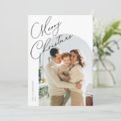 Moderne Arch Script Frohe Weihnachten (Stehend Vorderseite)