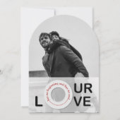 Moderne Arch-Shaped Valentine's Day Foto Card Einladung (Vorderseite)