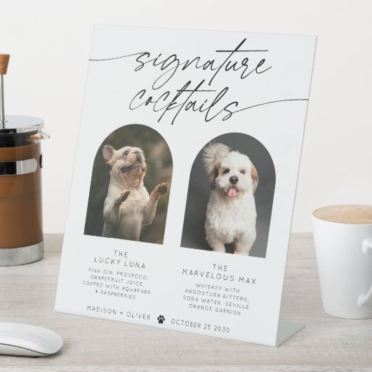 Moderne Arch Signature Cocktails Foto Sockelschild (In Situ)