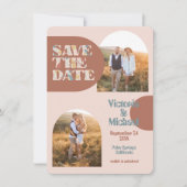 Moderne Arch Terrazzo Fotos Save the Date Einladung (Vorderseite)