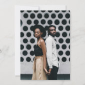 Moderne Arch Two Foto Hochzeit Einladung (Rückseite)