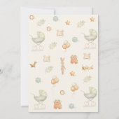 Moderne Arch Watercolor Einfache Kleidung Kinderdu Einladung (Rückseite)