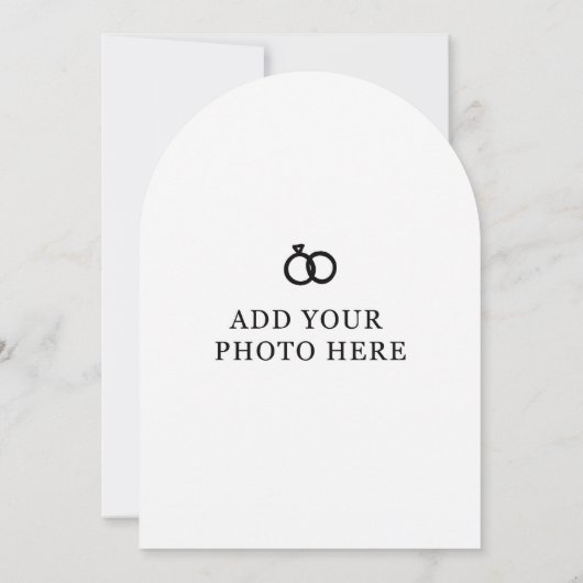 Moderne Arch Wedding Einladung (Rückseite)