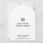 Moderne Arch Wedding Einladung (Rückseite)