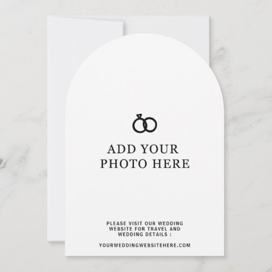 Moderne Arch Wedding Einladung (Rückseite)