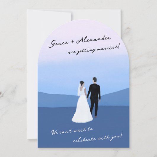 Moderne Arch Wedding Einladung (Vorderseite)