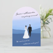 Moderne Arch Wedding Einladung (Stehend Vorderseite)