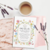 Moderne Arch Wildblume Blumenbienen Teatro Sociale Einladung