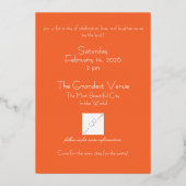 Moderne Arche, Orange und Rosa, Foto Bereich Folieneinladung (Rückseite)