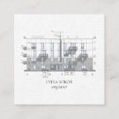 Moderne Architekten-Blueprint Visitenkarte (Vorderseite)
