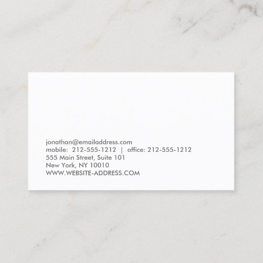 MODERNE ARCHITEKTKONSTRUKTIONSLOGO-Visitenkarte Visitenkarte (Rückseite)