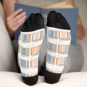 Moderne Architektur-Bauplan Socken