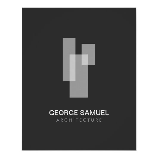 Moderne Architektur-Blöcke Logo Download Poster (Vorderseite)