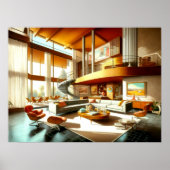 Moderne Architektur des Mittelalters Zeichnend Inn Poster (Vorne)