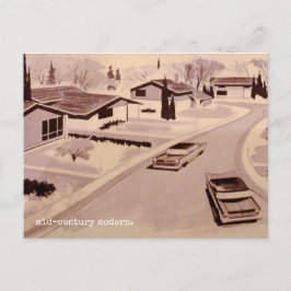 Moderne Architektur des Mitteljahrhunderts Postkarte
